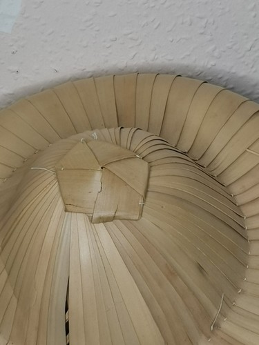 Bamboo hat damaged - hat,