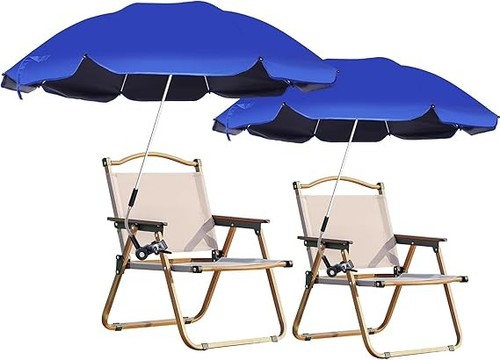 Beach umbrella with clamp - with,