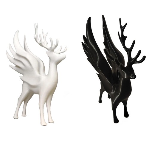 Winged deer sculpture - deer,