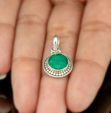 925 Sterling Silver Ruby Emerald Ladies Pendant Necklace Gift Boxed Jewellery 