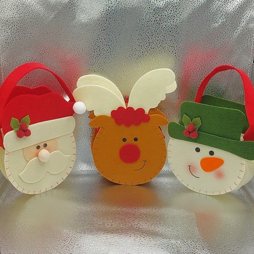 Christmas felt gift bags - christmas,