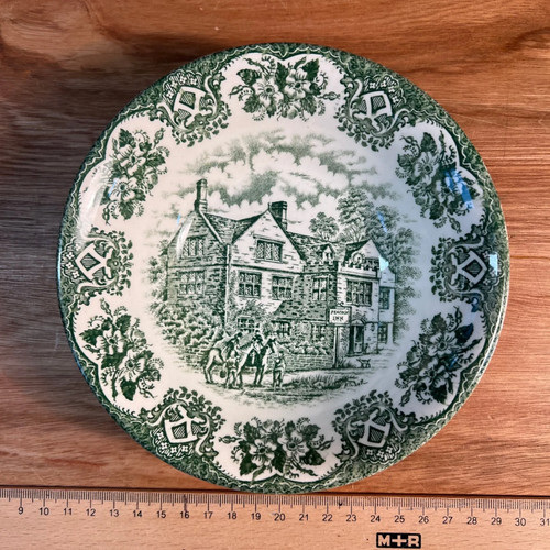 Vintage green transferware - vintage,