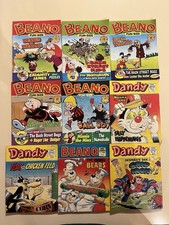 Bundle Of 9 Assorted Beano And Dandy Fun size Mini Comics From Different Years