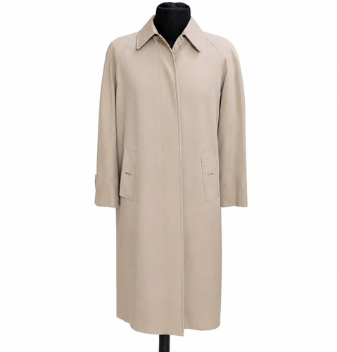 Burberrys beige long overcoat - beige,