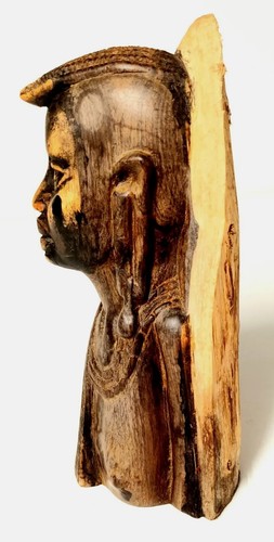 Small carved african head - african,