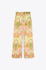 ZARA WOMAN NWT SS22 MULTICOLORED PRINTED PAJAMA-STYLE PANTS 3158/229