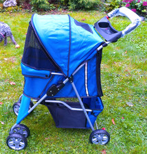 Pawhut Royal Blue dog stroller up to 10 kgs.