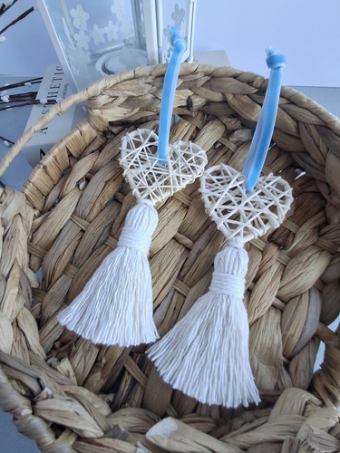 Wicker heart pendant - heart,