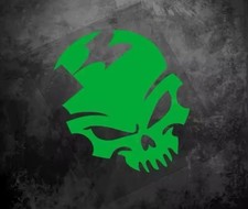 Skull Decal Kawasaki Motorcycle Tank Helmet Racing Sticker Green  ZX6R ZX10 LRG