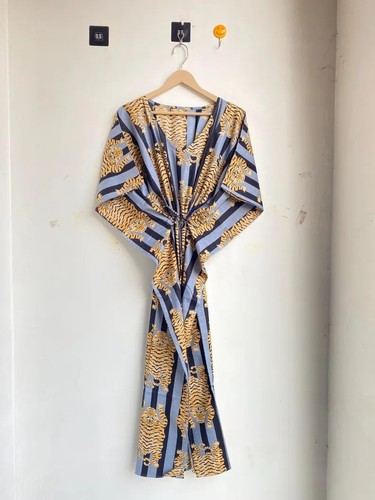 Gray tiger kaftan indian - gray, kaftan,