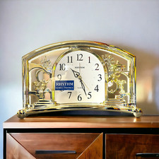 Rhythm Mantel Clock Gold