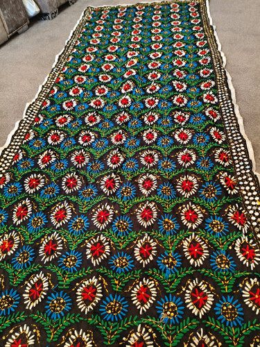 Multicolour embroidered scarf - embroidered,
