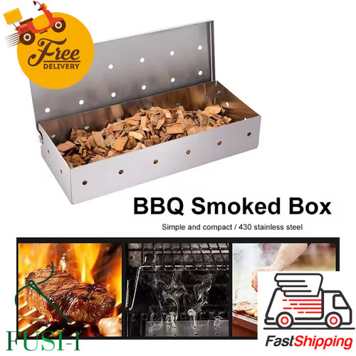Bbq smoke box stainless steel - box,