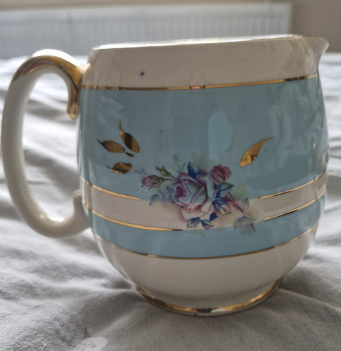 Sadler floral blue white - &,