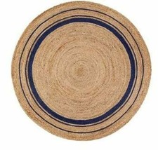 Rug Jute Round 100% Natural