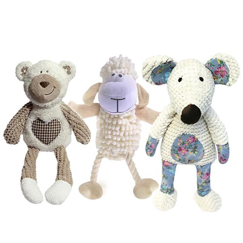 Rosewood plush squeaky dog - dog, toy