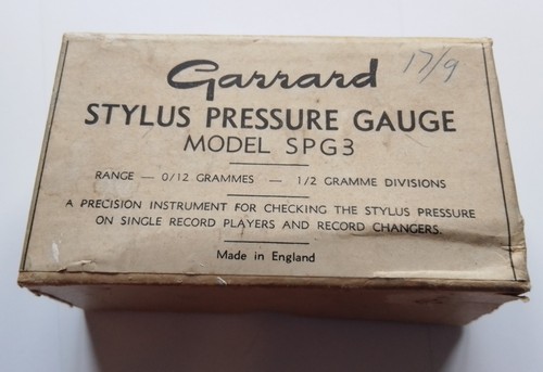 Garrard spg stylus pressure - 3,
