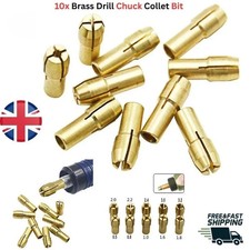 10x brass drill chuck collet - brass,