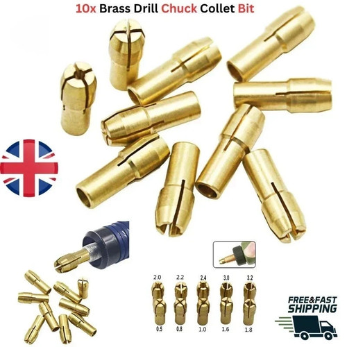 10x brass drill chuck - 10x, collet