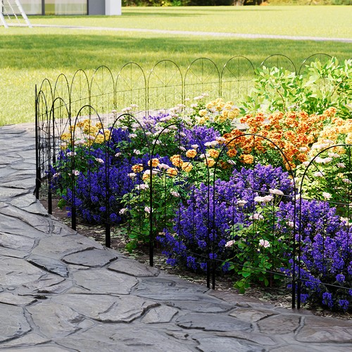 Metal garden fence panels - metal,
