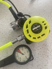 Apex 40 1st & 2nd Stage Regulator, Aqualung Pressure Gauge, Miflex Hi-viz Hose