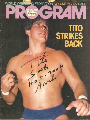 Am742 tito santana signed - ,