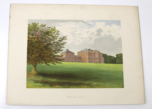 1870 antique book plate colour - 1870,