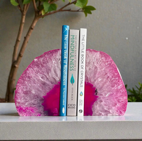 Pink agate quartz geode - pink,