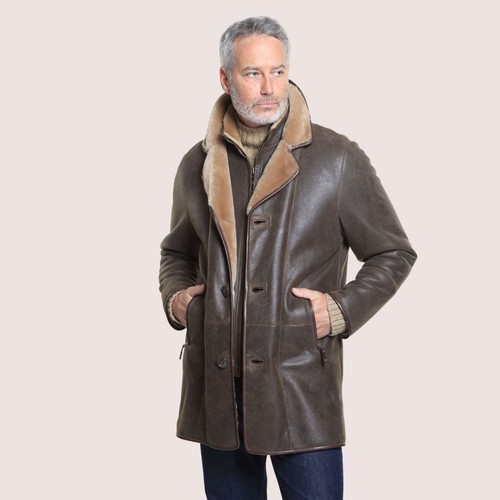 Shearling coat men - men, real