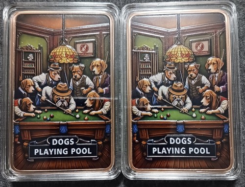 Lot dogs playing pool - of,
