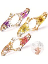 Resin Dried Flower Book Page Holder – Thumb Bookmark for Reading & Teachers 