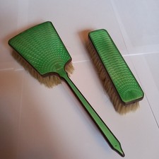 ART DECO 'GREEN GUILLOCHE