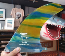 RFC 8.75″ Fringe Longboard Midlength Surfboard Single Fin Acid Swirl