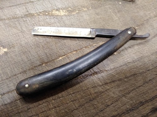 Vtg antique straight - straight, razor