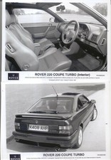Rover 220 Turbo Coupe 1992 x 2 original b/w Press Photos No. RH/0992/262 & 263