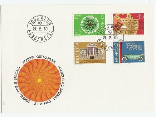 Switzerland 1980 fdc - fdc, car