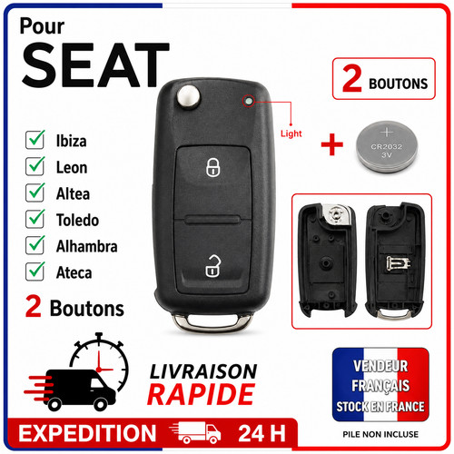Seat key fob case ibiza - key,