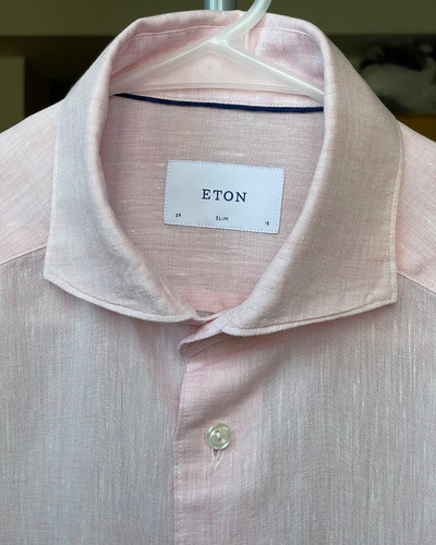 Eton men pink 100 linen - eton,