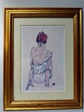 Framed Nude Female Print Egon