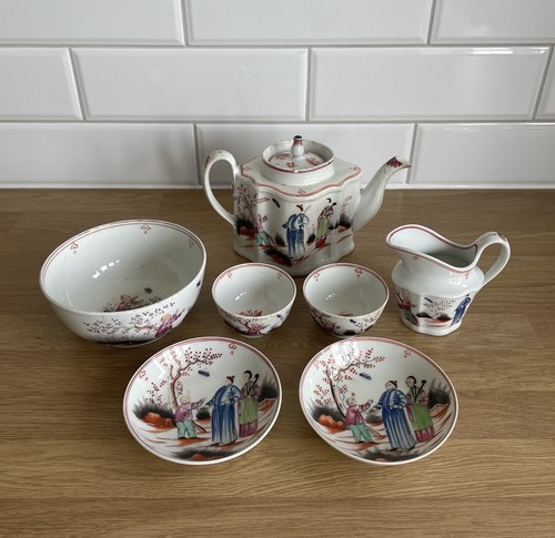Antique porcelain tea set - porcelain,