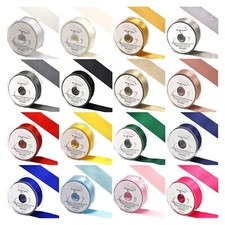 Wired satin ribbon 25mm - &, 38mm