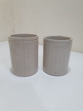 2x Vintage H.P. Hartleys Stoneware Jam Pot/Jars VGC Kitchenalia Collectable