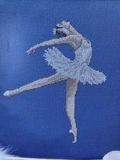 Ballerina Picture Swan Lake Swan Queen  Vintage Cross stitch Design Chart