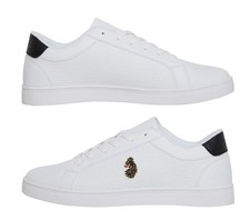LUKE 1977 | Mens Ortiz White Black Casual Trainers | Size UK 9 EU 43 RRP £60