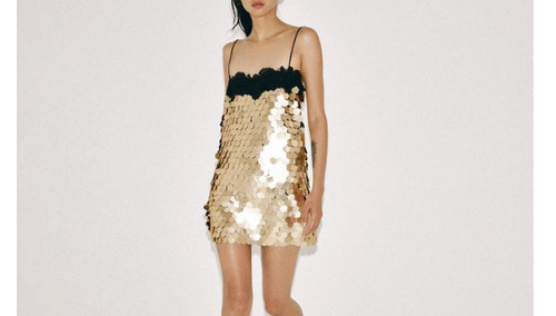 Zara collection sequin mini - zw,