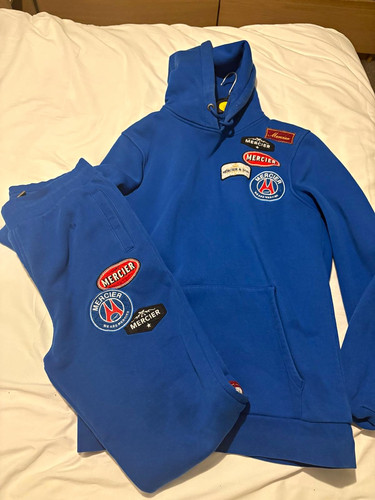 Mercier blue hooded hoodie - blue,