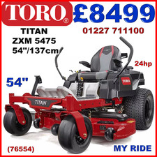 Toro Titan ZXM5475 Zero Turn 137cm / 54" Ride On Mower Lawnmower Garden Tractor