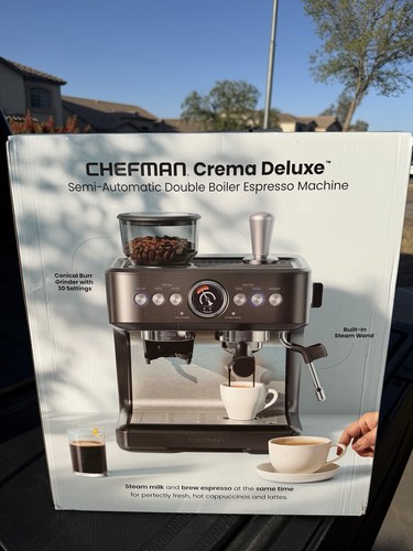 Chefman crema deluxe espresso - deluxe,