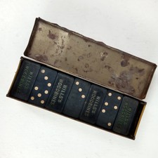 Vintage Wills's Woodbines Advertising Dominoes Full Set in Metal Tin Box