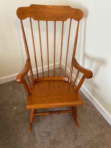 Vintage wooden rocking chair - vintage,
